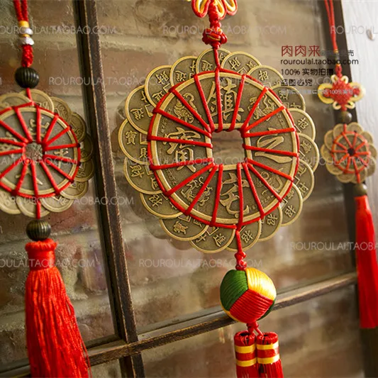 

Большая Медная подвеска в виде монеты для защиты от злых духов и безопасности дома и города