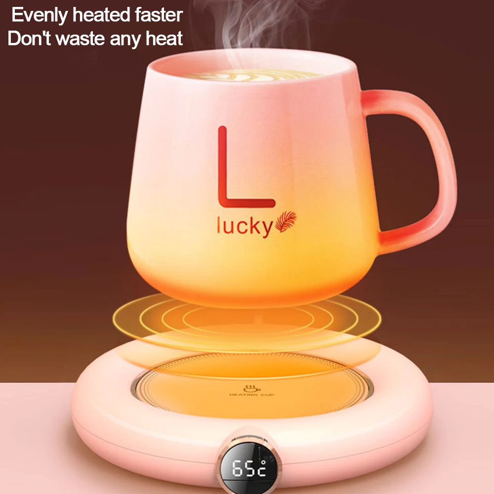 

USB Heating Warm Cup Mat 3 Gear Digital Display Adjustment Constant Temperature Coaster Timing for Coffee Milk Tea