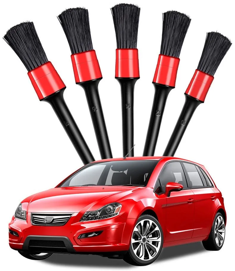 

5Pcs Car Detailing Brush Set Car Air Vent Dashboard Wheel Rim Detail Brush Auto Cleaning Tools Exterior Interior Clean Tool