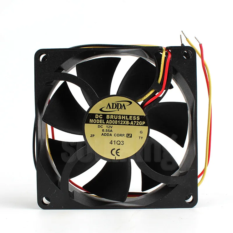 

AD0812XB-A72GP 8025 12V 0.55A alarm three-line large air volume fan 6 Month Warranty