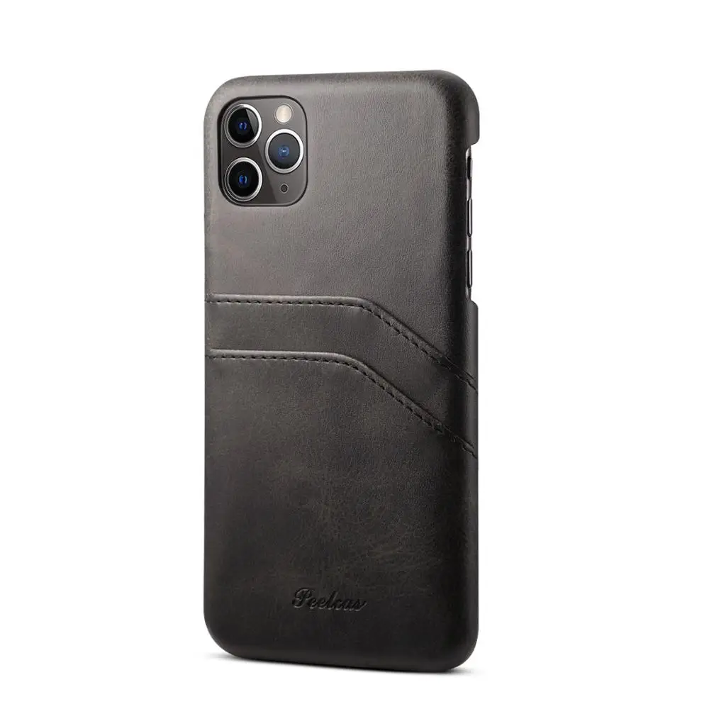 Чехол на заднюю панель для iPhone 11 Pro, кожаный держатель для карт, Карманный чехол для телефона для iPhone 11 Pro Max, защитный чехол, винтажный, деловой