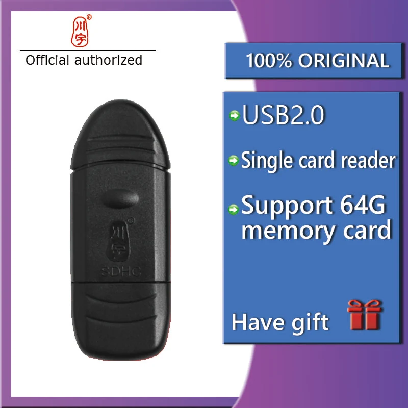 Kawau USB 2,0 Мини Портативный считыватель карт для компьютера карты памяти SD MMC один слот для карт Поддержка до 64 Гб один считыватель карт