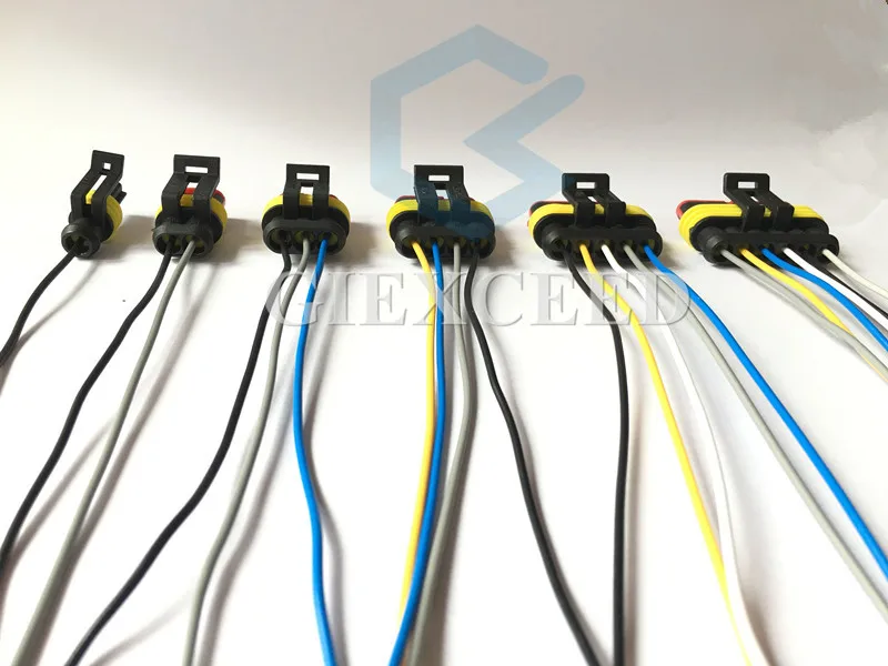 Superseal 1 5 комплект AMP Tyco 1/2/3/4/5/6 Pin водонепроницаемый Электрический провод
