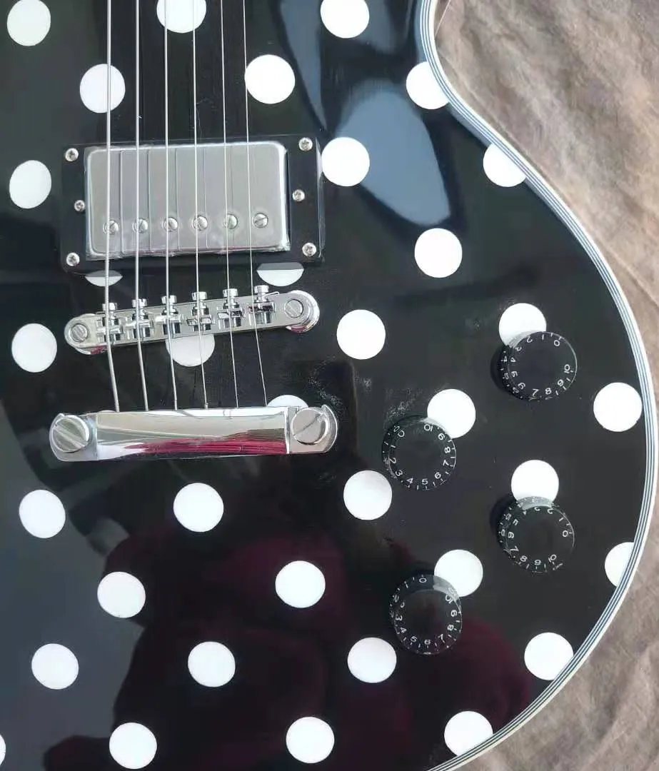 

Guitarra Elctrica calidad, instrumento musical de madera de arce flameado, hardware dorado, exhibicin de fotos reales, envo