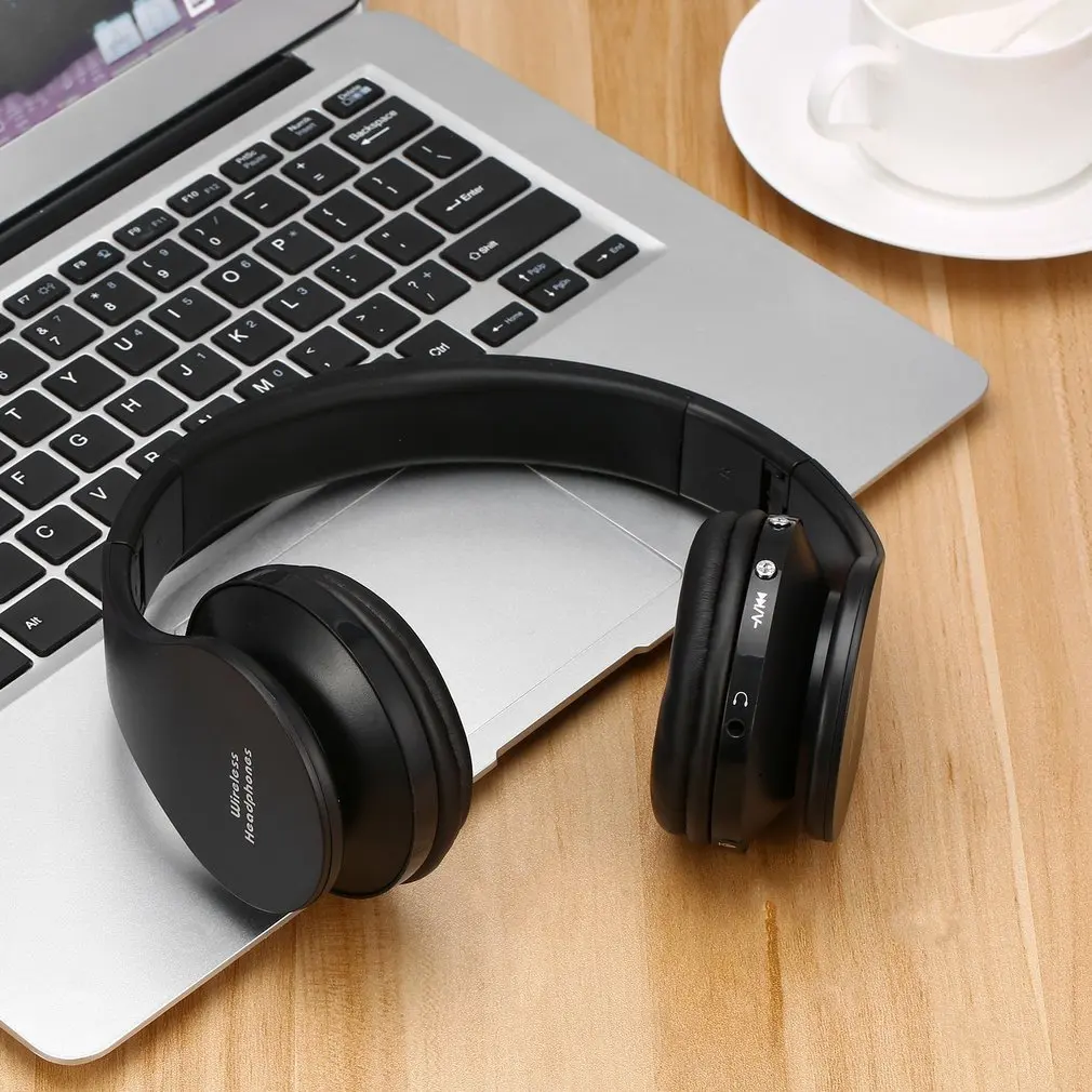 2 Bluetooth наушники с микрофоном для мобильного компьютера планшета тяжелый бас складной портативный регулируемый для iPhone ПК ноутбука 3,5 мм аудио - Цвет: 2