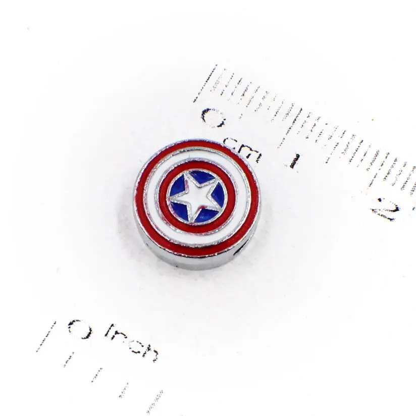 Супергерой Человек паук США капитан Железный человек летучая мышь сверкающая Подвеска Эмаль ползунок