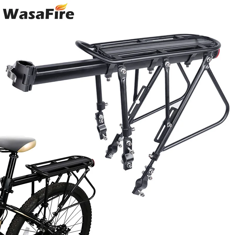 

New Heavy Duty Bicycle Luggage Carrier Rear Cargo Rack Holder Stand 24-29 Inches Bike Trunk 100 Kgs Load Fit 4.0 Tire