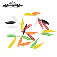 50pcs archery spiral feather diy spin vans 1 75 plastic right wing carbon arrow aluminum arrow bow shooting hunting accessories