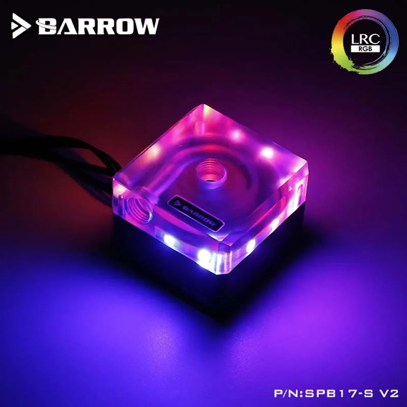 Barrow pc насос водяного охлаждения 17 Вт PWM контроль скорости расширяемая верхняя крышка металлический чехол набор, 5 в освещение SPB17-S V2
