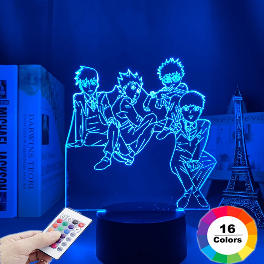 

Светодиодная 3d-лампа в стиле аниме мобильный психоделик 100 для спальни, декоративный ночник, подарок на день рождения, настольная лампа, акр...