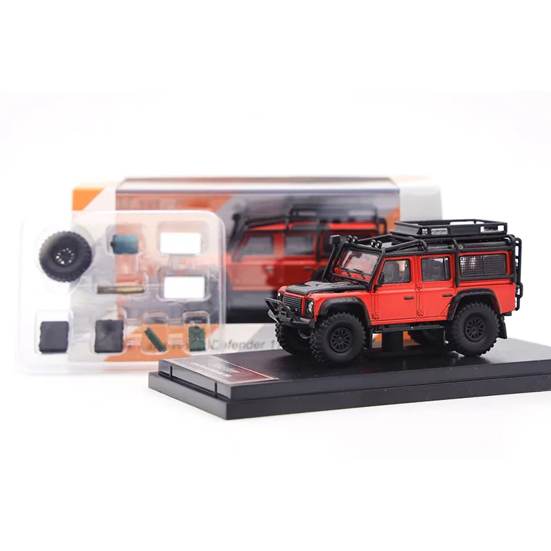 Мастер 1/64 LR Defender 110 Big wheels SUV с чемоданом литые модели игрушек автомобили подарки