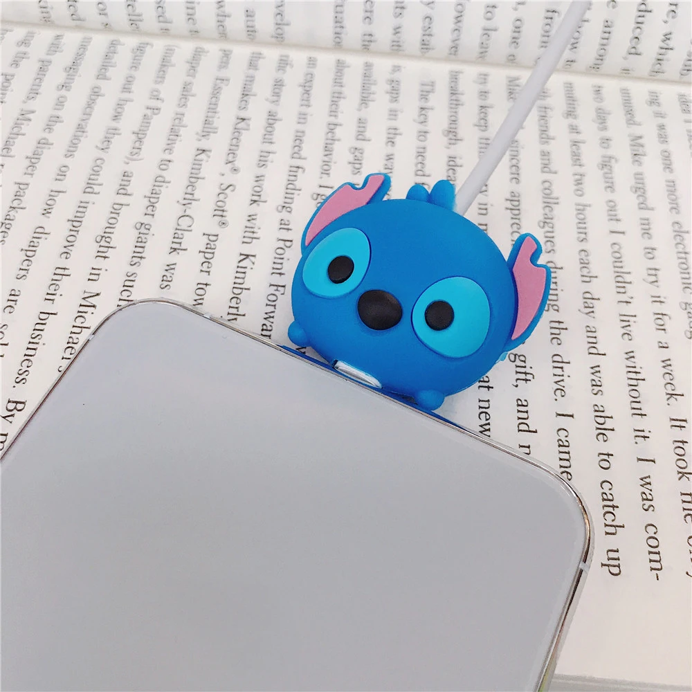 cute cartoon cable winder protector cable wire organizer saver holder data cable phone cord protector accessories for iphone free global shipping