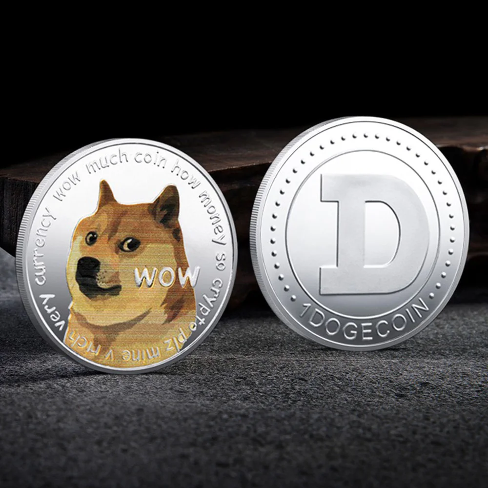 Цвета: золотистый Серебристый покрытием сувенир в виде собаки монеты красивые