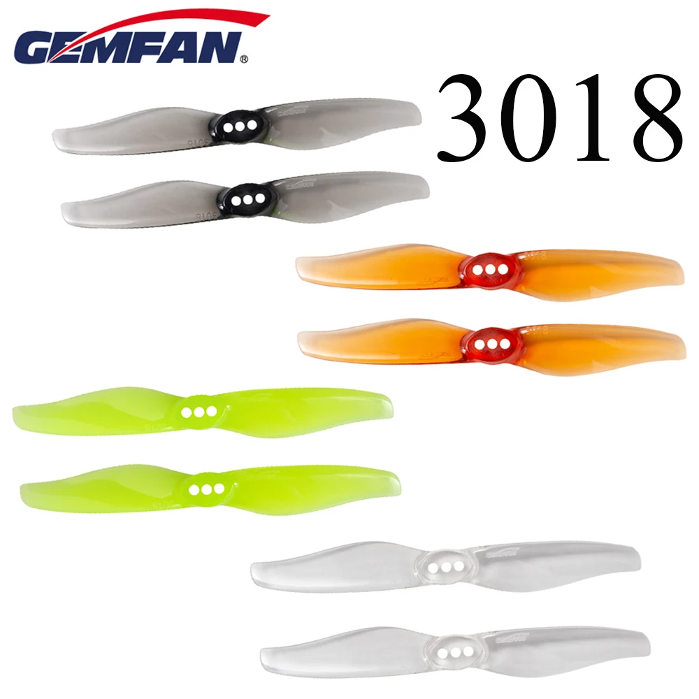 Gemfan ураган 3018 3x1,8 3 дюймов 2 лопастями 1,5 мм/2,0 мм отверстие Т-образная оправа телескопического для дрона с дистанционным управлением с несколькими несущими винтами Запчасти аксессуары