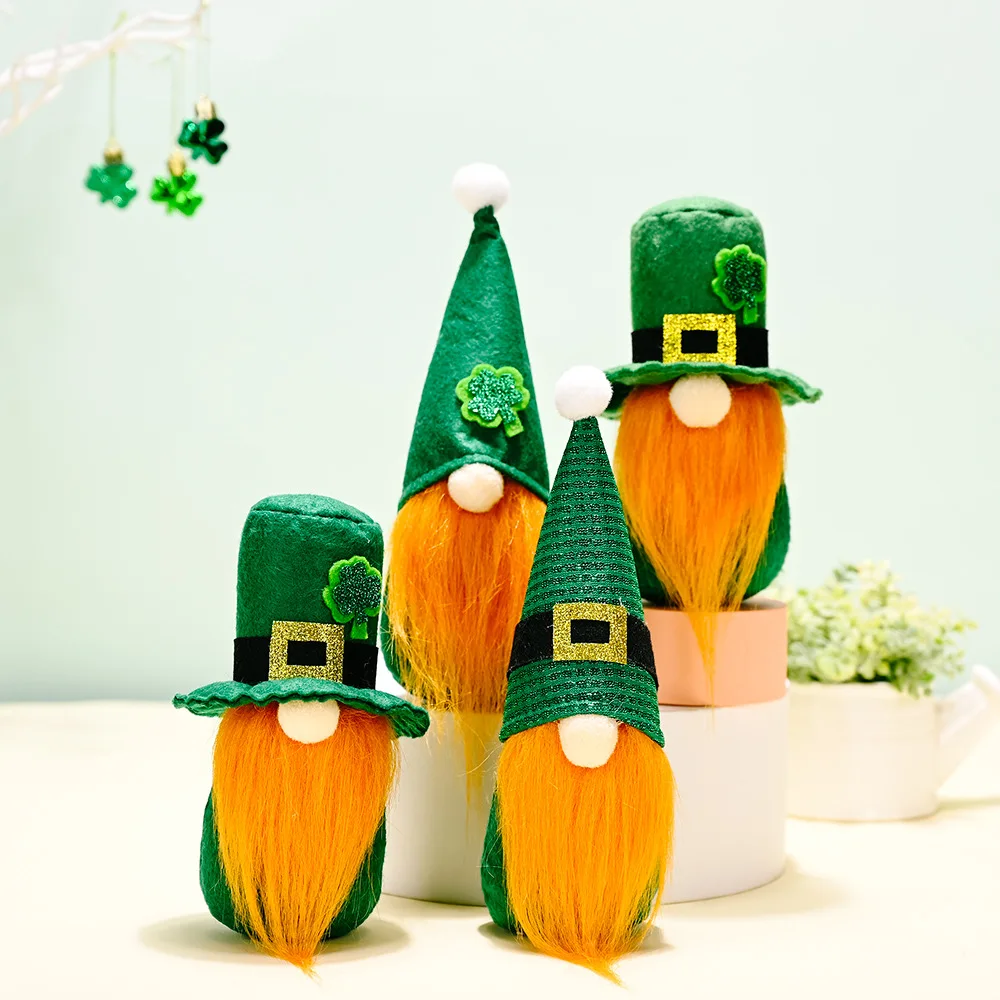 

New St. Patrick's Day Decoration Faceless Doll Easter Decoration Irish Day Green Dwarf Doll Decoration Pendant Party Decoration