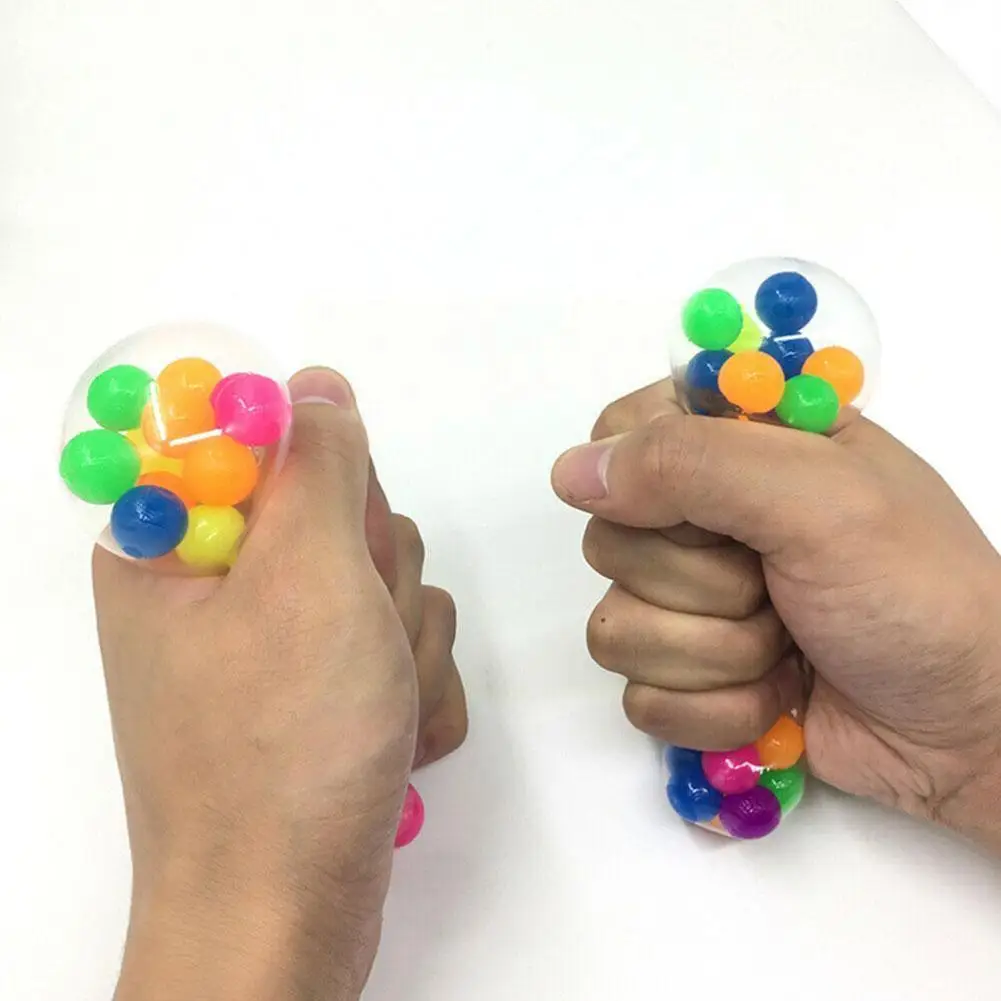 

1 Pcs Peculiar Venting Rainbow Colored Ball Anti Stress Mood Toy Funny Healthy Gadget Colorful Relief Autism Squeeze Childr W1I2