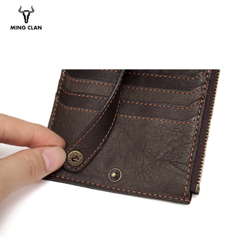 Женский кошелек из натуральной кожи кредитница на молнии с кармашком для мелочи