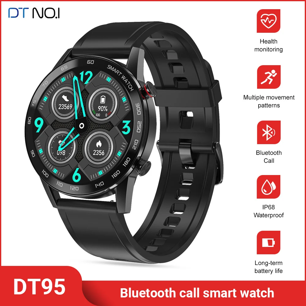 

DT95 Smart Watch Bluetooth Call IP68 Full Touch Multi-Sport Mode Smart Watch ECG Heat Rate Monitor Smartwatch Business Sports