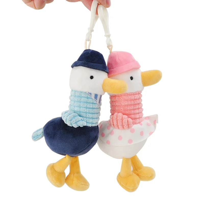 

1 шт. плюшевый брелок креативная школьная сумка с утенком полосатая утка Чайка Успокаивающая подвеска