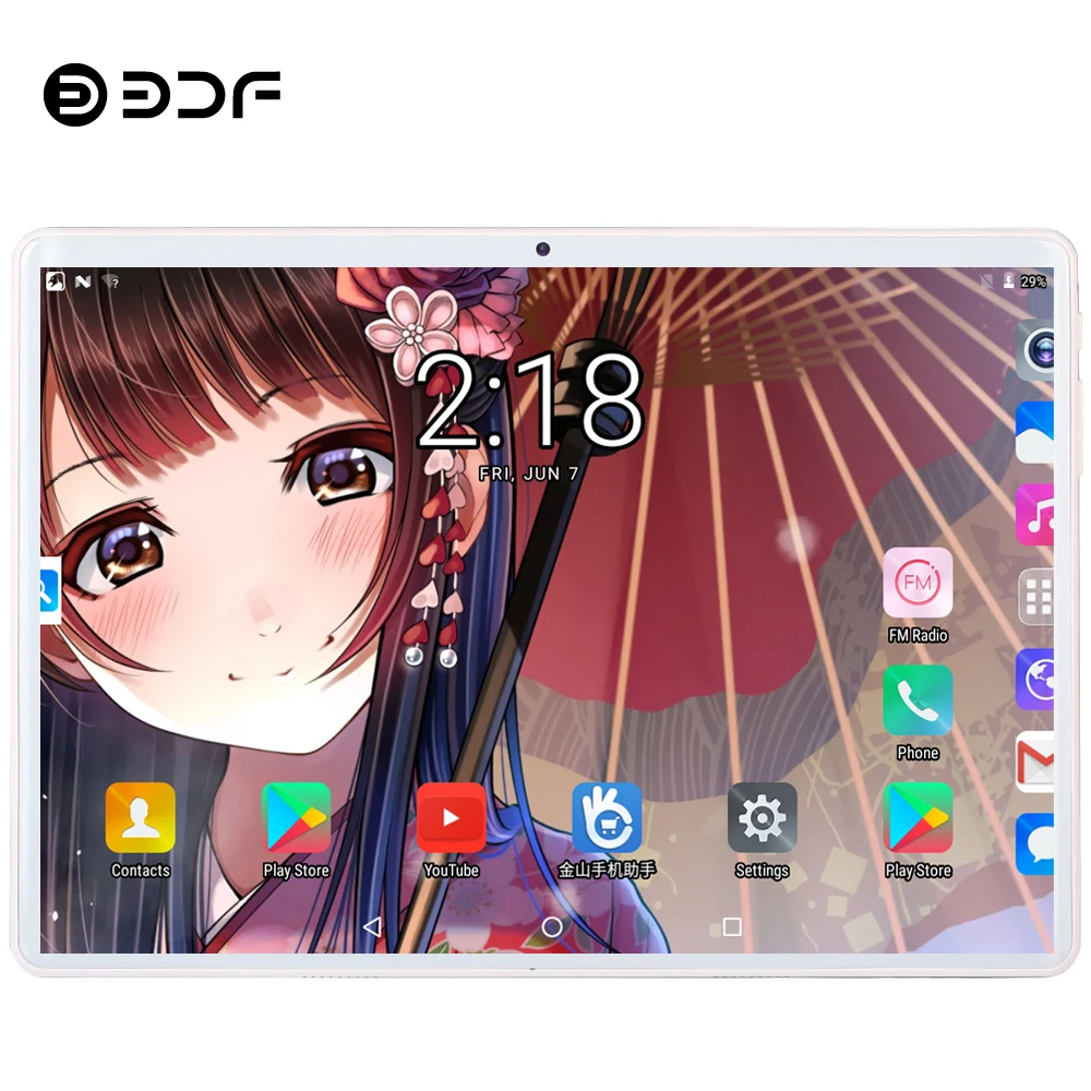 BDF 10-дюймовый планшетный ПК 10/Deca Core 8 ГБ ОЗУ 128 Гб ПЗУ Android 9,0 две sim-карты 3g/4G LTE WiFi Bluetooth Pc планшет 10,1