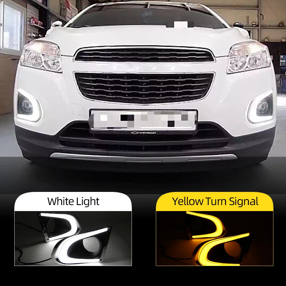 CSCSNL 2PCS DRL For Chevrolet Chevy TRAX 2014 2015 2016 Daytime Running Lights fog lamp cover 12V Daylight | Автомобили и