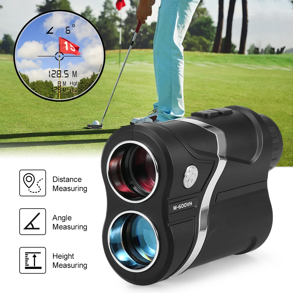 USB Rechargeable Golf Rangefinder 600m Hunting Range Finder Distance Meter Angle Measuring Tool Monocular Telescope |