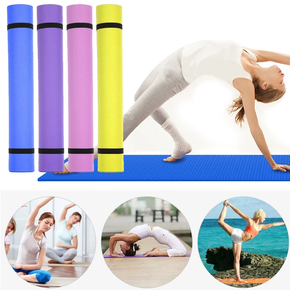 

4MM EVA Yoga Mats Anti-Slip Blanket Exercise Pads Ftiness Mats for Gym Sports Yoga Gymnastics and Pilates 173*61CM