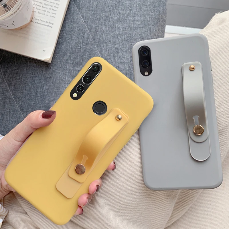 Ремешок на руку силиконовый чехол для huawei enjoy 7 8 9 10 Plus TPU накладка держатель