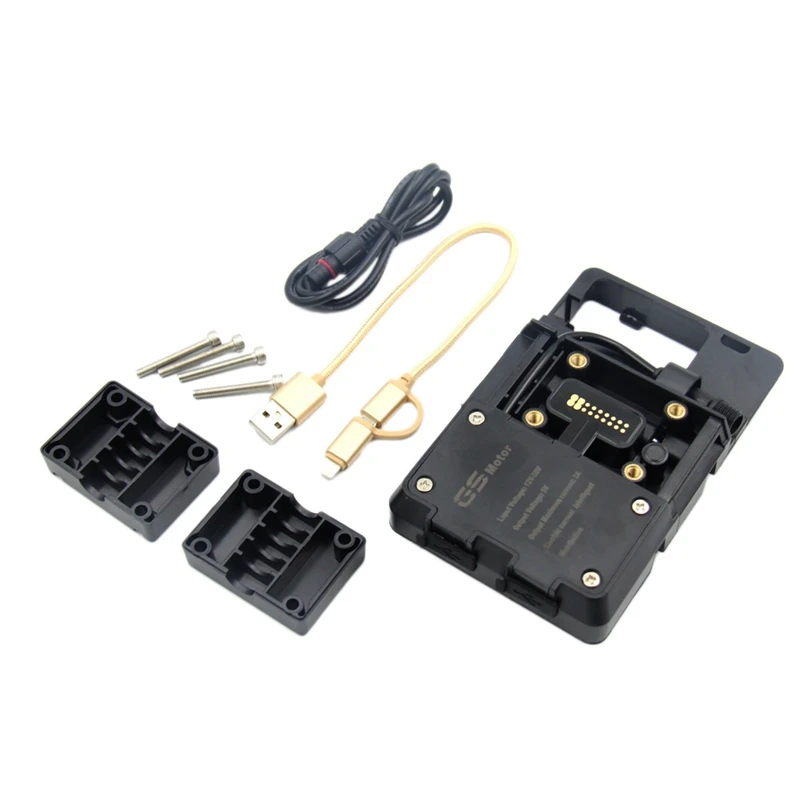 

Кронштейн для навигации мотоцикла, внешняя зарядка USB, черное крепление для BMW F900R F800Gs F700Gs S1000Xr F700GS R1200Rs