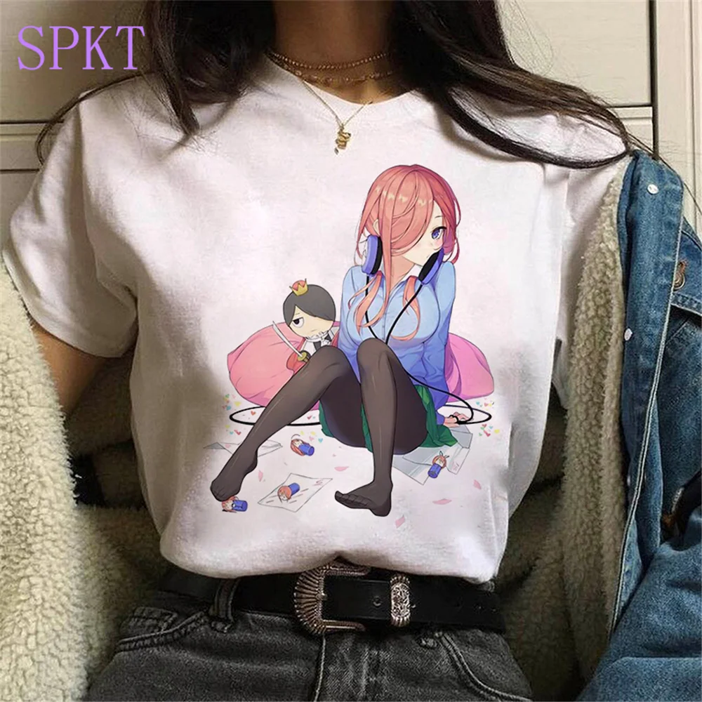 

Kawaii cartoon printing Tees Harajuku anime Quintessential Quintuplets t shirt women gothic punk oversized women/men's T-Shirts