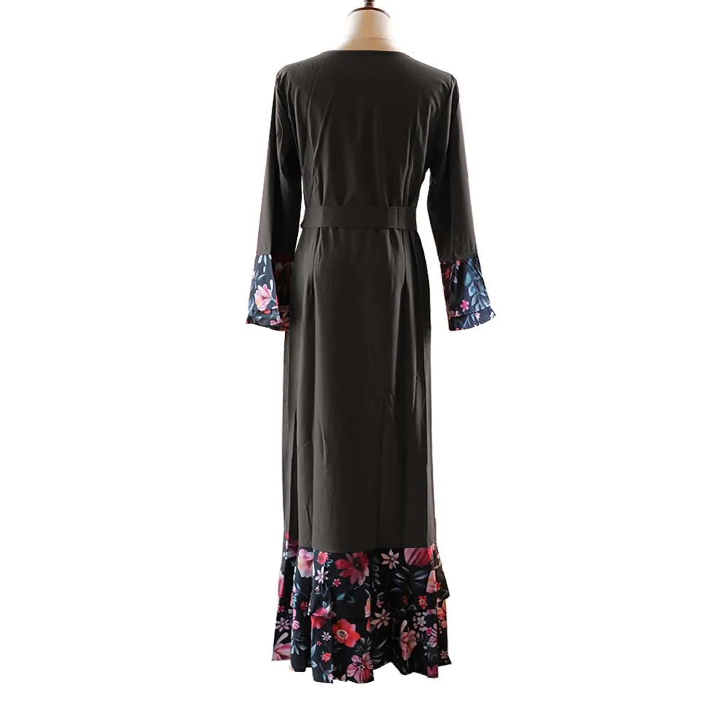 Длинное мусульманское платье WEPBEL арабский костюм из Дубая с длинным рукавом