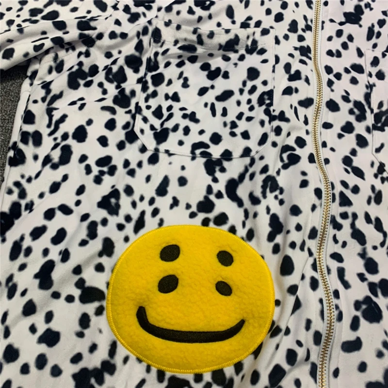 Куртка на молнии Kanye CPFM.XYZ для мужчин и женщин рубашка из шерсти пальто с пятнистым