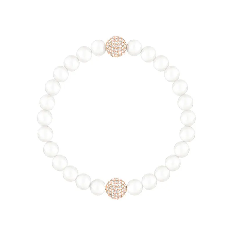 Браслет Swa Original Crystal Bubble Gradient Small Brick Elegant Pearl с незаметной магнитной застежкой, изготовленный из высококачественных материалов.