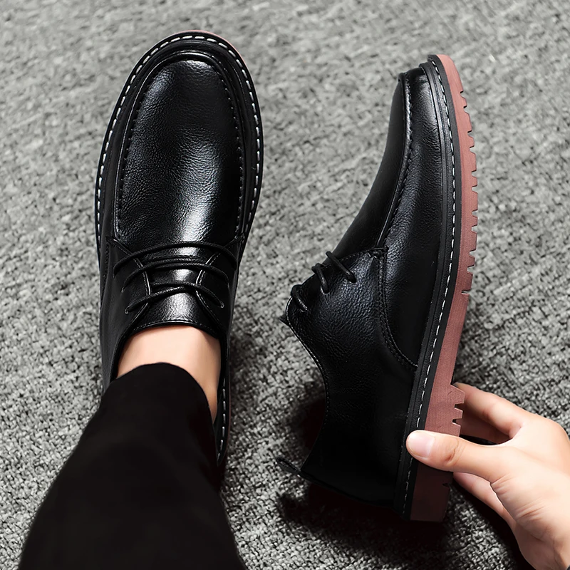 Мужские туфли-оксфорды из натуральной кожи в британском стиле Мужская обувь