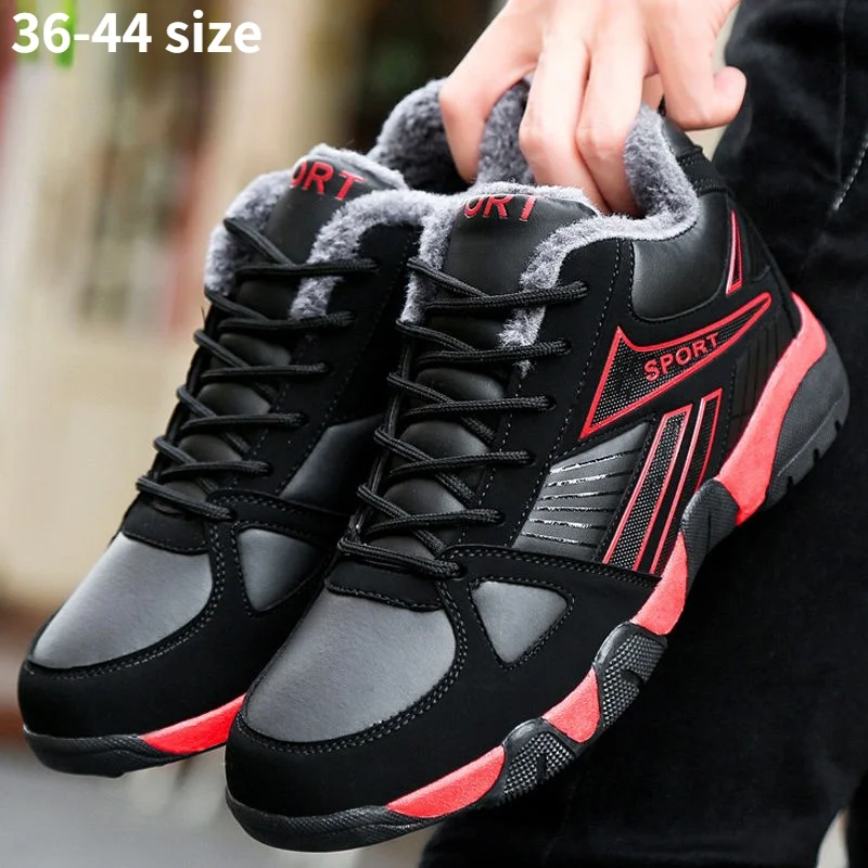 

Fashion Sneakers Men Shoes Winter Plus Velvet Thick Warm Sneaker Male Student Sport Casual Shoes Light Platform Vulcanized Shoe