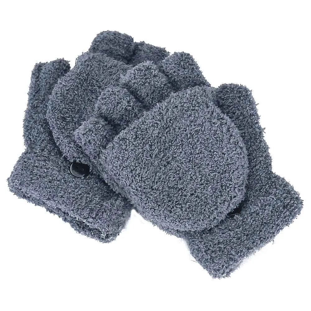

2020 Winter Warm Thickening Wool Gloves Knitted Flip Fingerless Flexible Exposed Finger Thick Gloves Mittens Men Women Glove