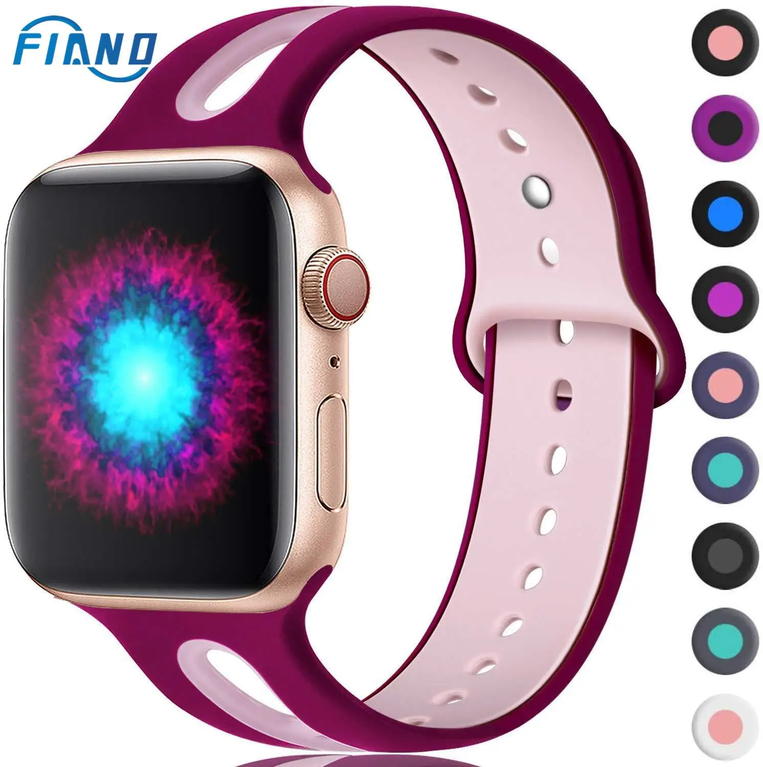 Ремешок из силикагеля 38/40/42/44/мм для iWatch 4/5 аксессуары часов Apple Watch Series 5 4 3 2 1