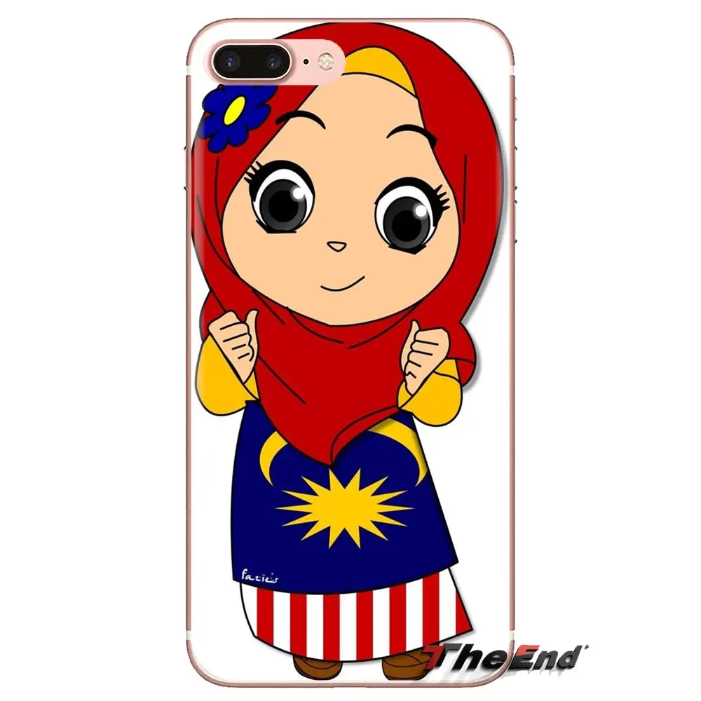 Для samsung Galaxy S2 S3 S4 S5 MINI S6 S7 edge S8 S9 Plus Note 2 3 4 5 8 Coque Fundas Малайзия Мультфильм прозрачный