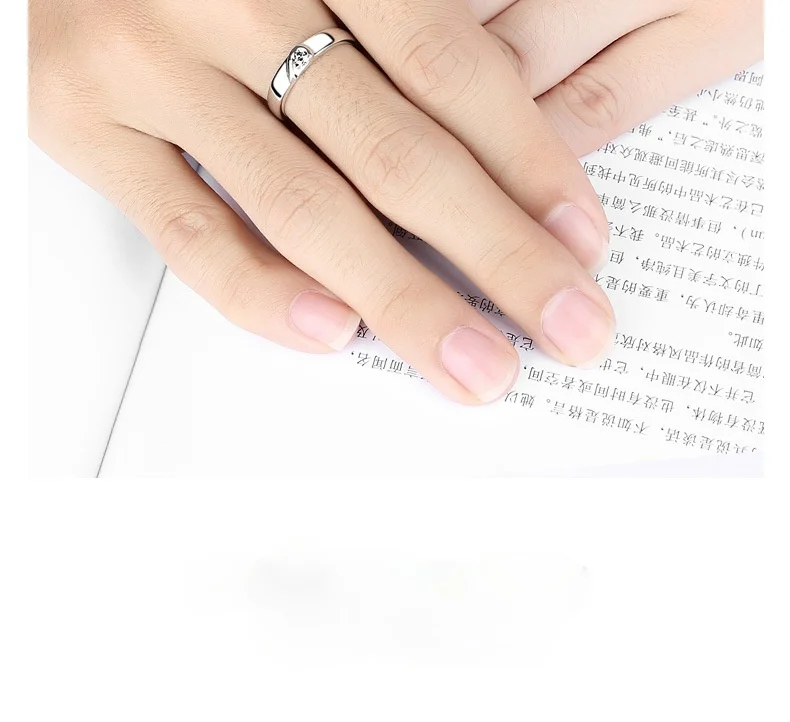 

New sweet romantic couple ring zircon wedding love ladies ring men and women jewelry wholesale