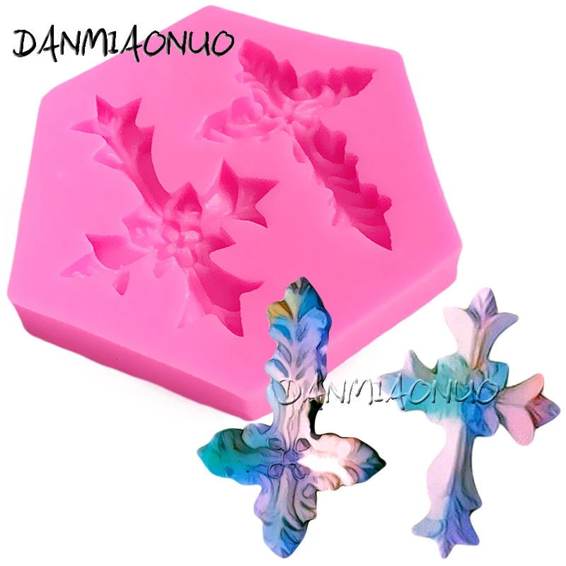 

DANMIAONUO A0053028 Jesus Cross Soap Mould Decorating Tools Cake Mold Cookie Jelly Pudding Foremki Silikonowe Do Mydla