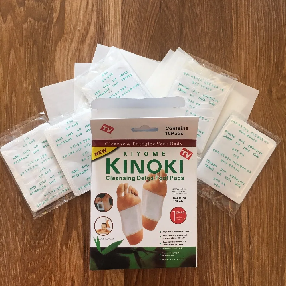 Kinoki 10 шт. колодки + Детокс Патчи для ног тела токсинов похудения очищающий