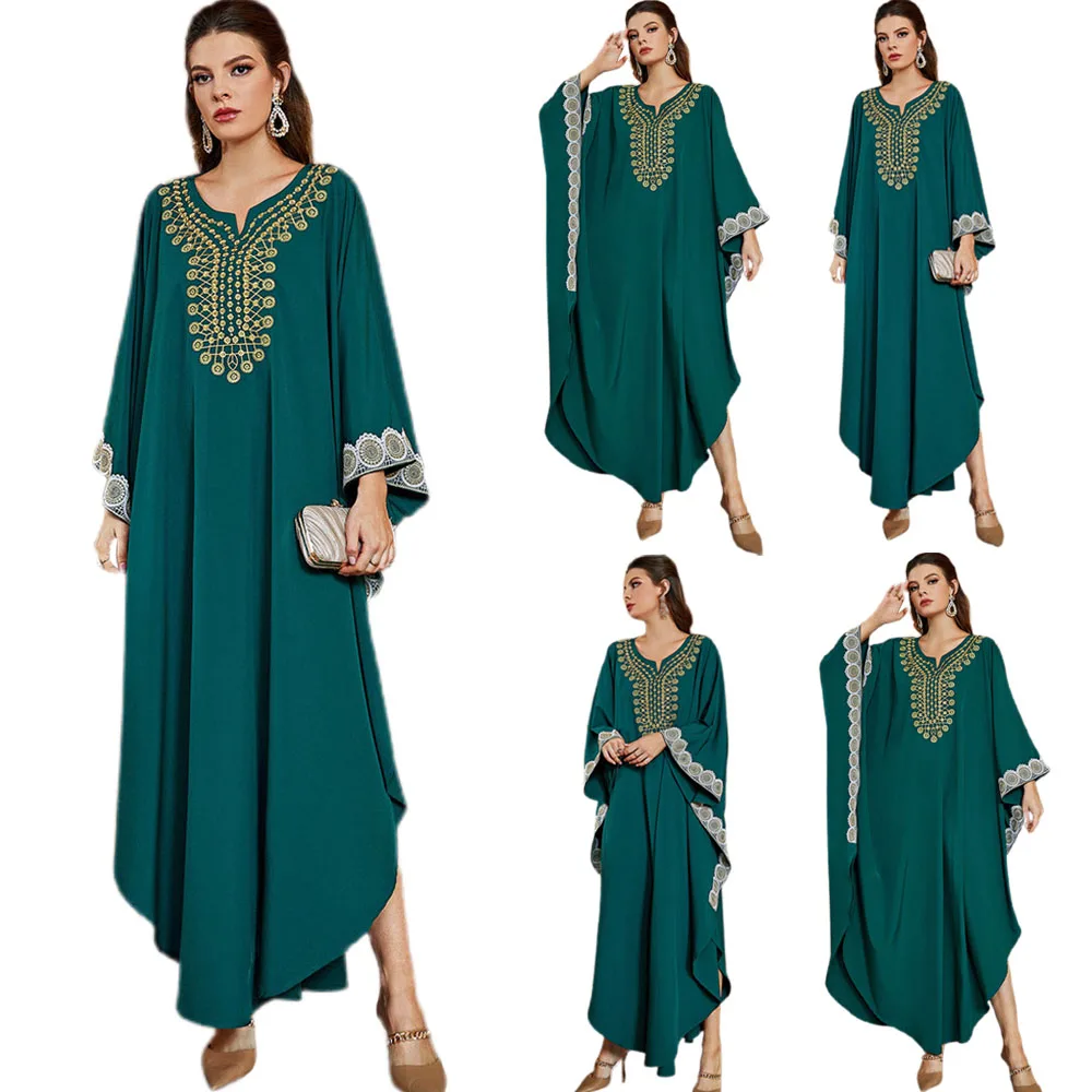 Рамадан Средний Восток, женское платье, женское этническое платье с вышивкой, свободное этническое платье, исламское платье цзилбаб