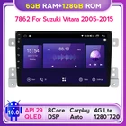 6G + 128G QLED 5G WIFI Android 10 для SUZUKI GRAND VITARA 2007-2013 2DIN Авто Аудио Стерео навигация экран мультимедийная система