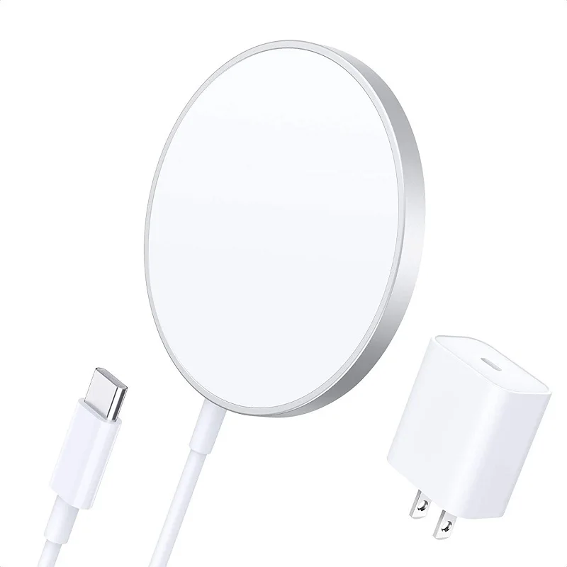 

New 15W Back Adsorption Magnetic Wireless Charger For iPhone 12/12 mini/12 Pro/12 Pro Max Fast USB C PD Adapter Quick Charging