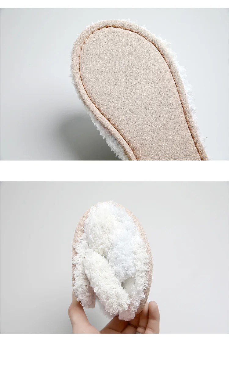 Домашняя обувь с открытым носком Sweet Macarons японские милые меховые слипоны Тапочки
