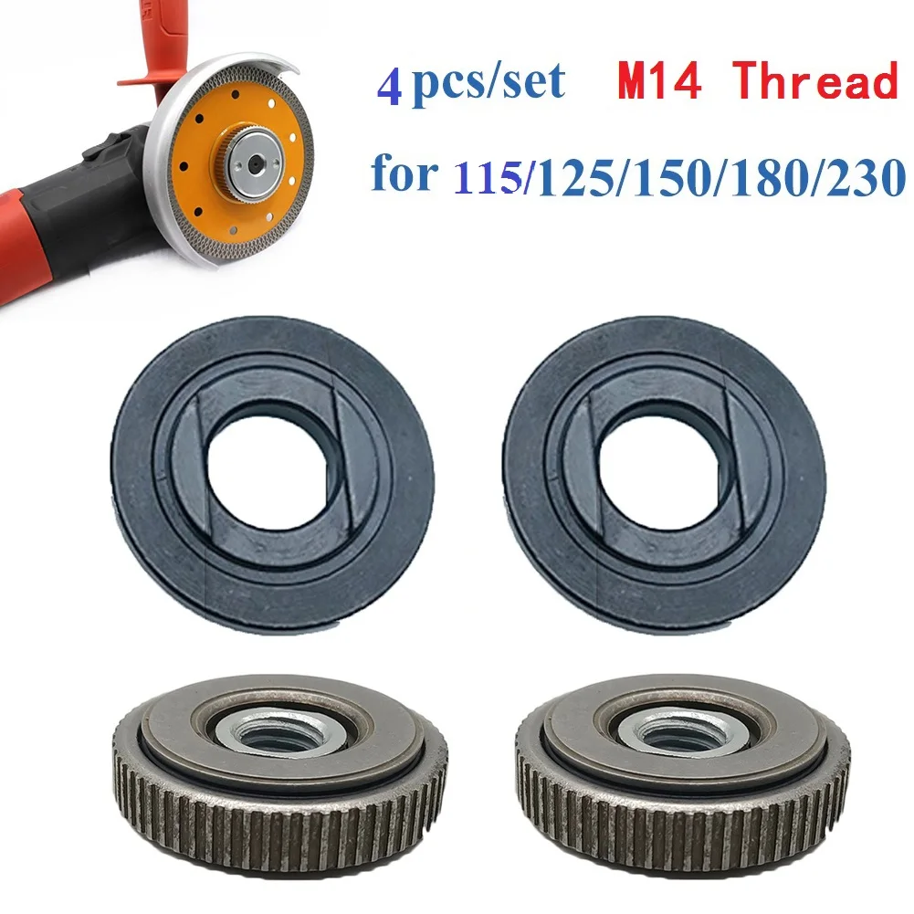 

4pcs Locking Plate Chuck For M14 Angle Grinder SDS Quick-release Nut Clamping
