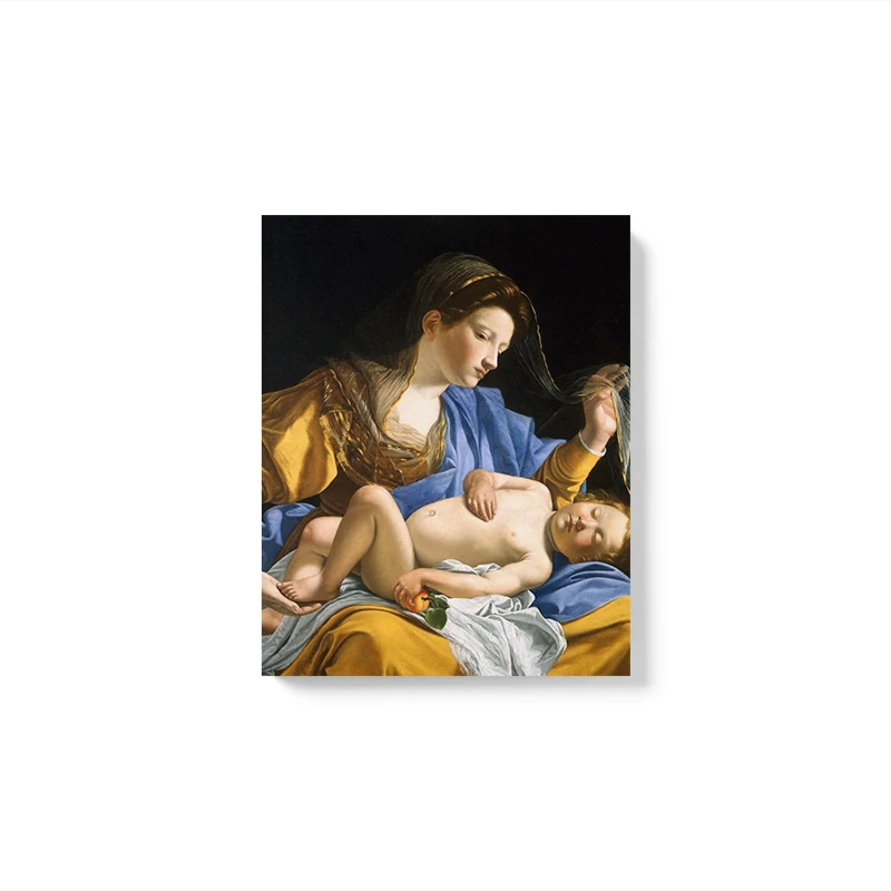 Постер на холсте Дева со спящим Христом для детей настенный художественный декор