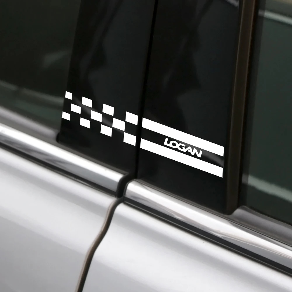 2 шт. для Renault Dacia Logan Авто B наклейки на столб сделай сам Автомобильная виниловая