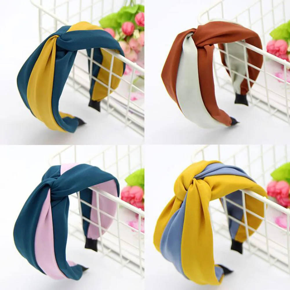 

Wide Plain Headbands Twist Knot Turban Headband Yoga Hair Band Fashion Elastic Hair Accessories Gift For Women Girls Headwear