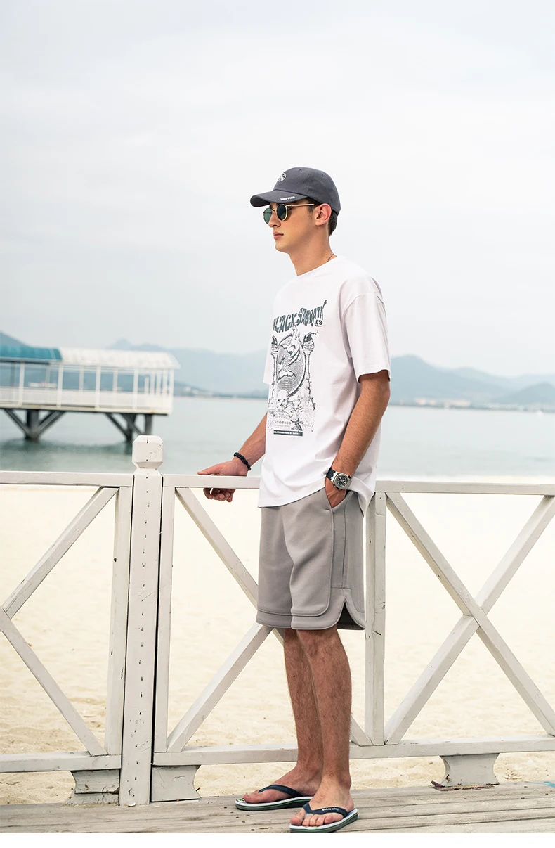 

YTX597 Men's 2021 loose creative printing summer cotton short-sleeved T-shirt trend